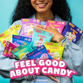 SmartSweets Tropical Sours – Gomitas Ácidas Bajas en Azúcar (3g), Sabor Tropical, 100% Veganas, Sin Gluten ni Edulcorantes Artificiales, Snack con Fib