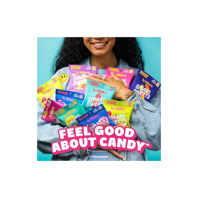 SmartSweets Tropical Sours – Gomitas Ácidas Bajas en Azúcar (3g),