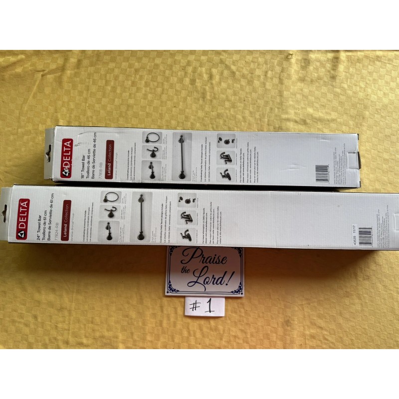 Delta 2- Delta 24" & 18'' Towel Bar Leland Collection
