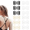 12pcs Bra Strap Clips for Racerback, Anti-Slip Cross Back Buckles