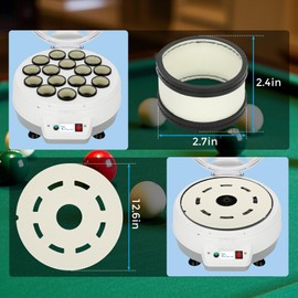 NURATIT Billiard Ball Cleaner Kit - 2-in-1 Wool Felt Pads &16 Wool Rings for Table Ball Machine, Compatible Billiard Ball Cleaner, Durable, Scratch-Free, Ultra-Quiet