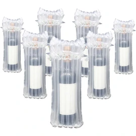 STAYWILD 10 Packs Wine Bottle Travel Protector & Inflatable Bags Airplane, Air Column Bubble Cushion Wrap Pouches for Shipping Packing Transport