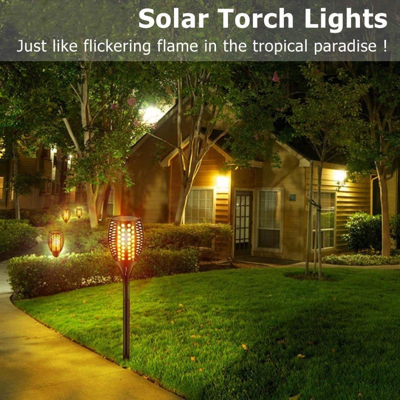 Fvtled Garden Light, 96 LED Garden Torch, Automatic On /