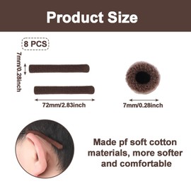 8 Pieces Glasses Ear Cushions, Non Slip Glasses Grips, Soft Knitted Cotton Glasses Ear Grips, Behind Ears Anti Slip Glasses Grips Glasses Arm Sleeve for Glasses Sunglasses 4 Colors