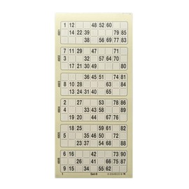 Ameisenkeks Bingo Ticket Block 600 Tickets System 15 from 90 No. 3 Yellow