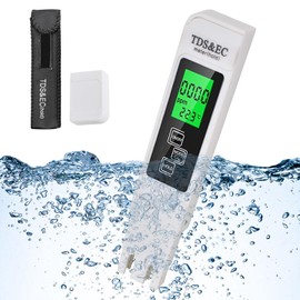 3 in 1 Meter Water Quality Tester, Portable Digital TDS/EC Temperature Meter Tester Pen, with LCD Backlight, Conductivity Meter with High Accuracy, for Water, Aquarium, Pond