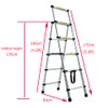 4+5 Steps(4.6ft + 5.6ft) AluminiumTelescoping Ladder Extension Ladder A-Frame Telescopic