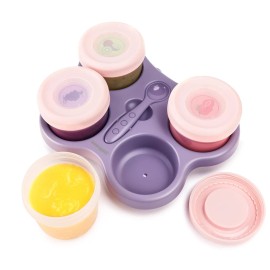 donwell 4oz Baby Food Container with Airtight Lids Storage Containers for Daycare Travel
