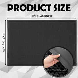 Nuanchu 10mm x 47 x 32in Extra Large and Thick Mat for Under Washer and Dryer, Waterproof Floor Pad, Laundry Machine Non-Slip Shockproof Pad for Floor Protection, Shock Absorbing, Noise Reducing