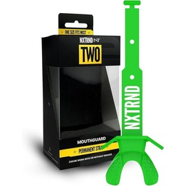 Nxtrnd Two Football Mouth Guard, Football Mouthpiece with Strap, Fits Adult & Youth (White) turtle  knee  pads pink  knee  pad - Color: Green