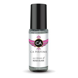 CA Perfume Impression of Roses Elixir for Women Perfume Oil Floral Fruity Scent Long Lasting Perfumes for Women Travel Size Mini Perfume Sample TSA Ready Body Oil Roll-on 0.14 Fl Oz 4ml
