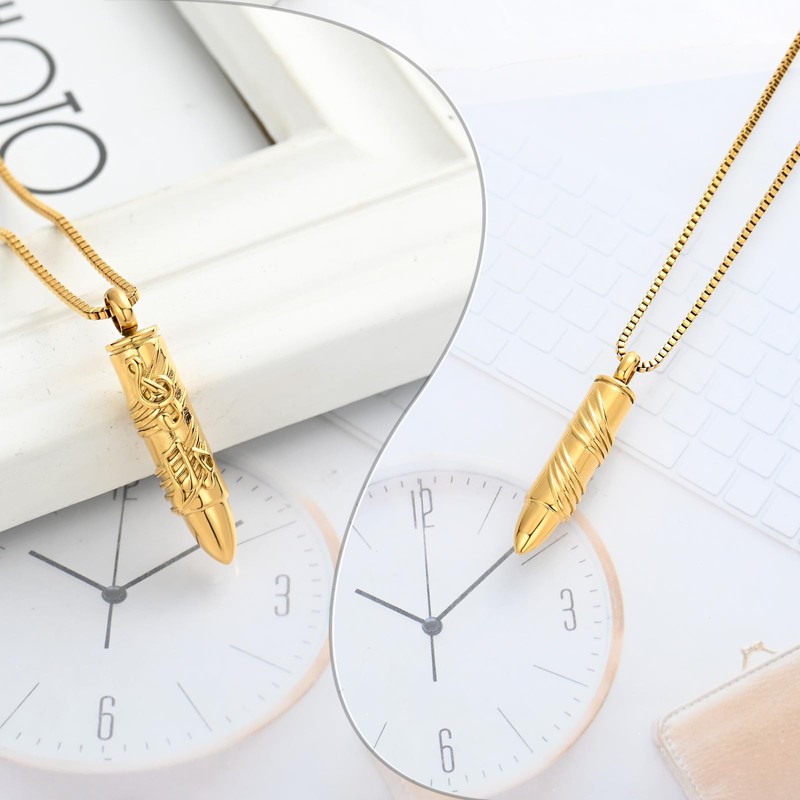 XSMZB Bullet Urn Necklace for Ashes of Loved One -