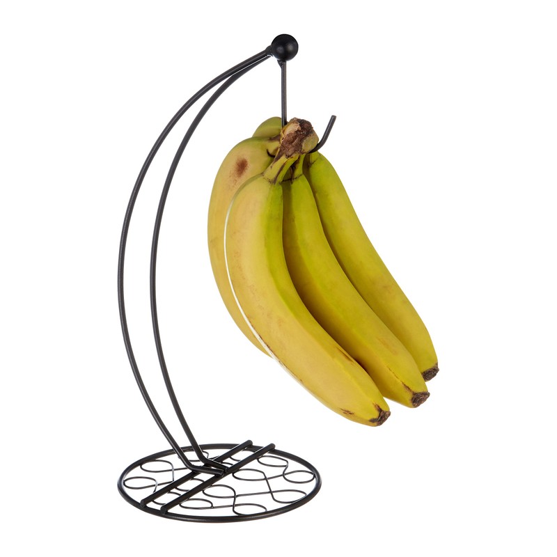 Premier Housewares Twist Banana Hanger - Black, H33 x W18