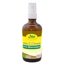 cdVet Naturprodukte privet Mineralspray 100 ml - Ziege, Schwein, Rind - Pflegemittel - juckende + schuppige + trockene Haut - glanzlosem Fell - Parasitenbefall - pflegt + beruhigt die Haut - Glanz -