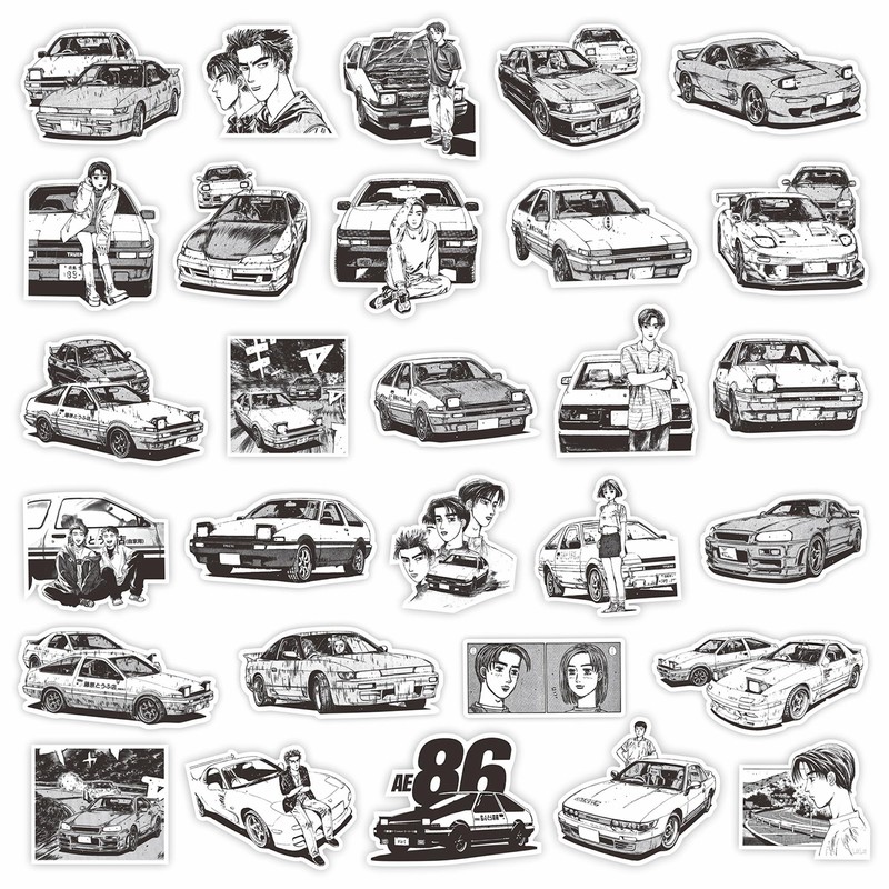 KRGNPLE 75 Pcs Anime Stickers Waterproof Sticker Notebook Notebook Cute