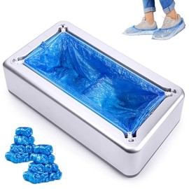 YJDayy Automatic Shoe Cover Dispenser with 200pcs Disposable Shoe Covers Sturdy Automatic Shoe Cover Machine with shoe covers for indoors reusable Non Slip Waterproof Suitable for Most Shoes Size