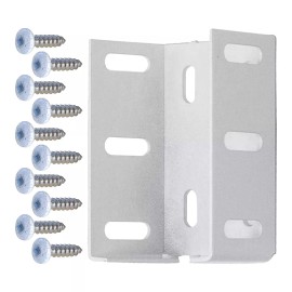 Freedom 2-3/4" Heavy Duty Fence Rail Bracket White Aluminum 2 Brackets w Screws