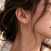 Selroper thin gold hoop earrings 1.5mm 12 sizes (50mm)