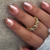 YOSOMMK Brown Ombre Press on Nails Short Almond Shaped Acrylic