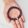 Philip Jones Amethyst Gemstone Bracelet with Paw Charm Created with