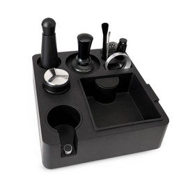 54mm Espresso Accessories Kit, 9-Piece Set with Knock Box & Tamping Station