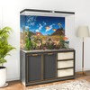 MIRRORANG 120x46cm Reptile Habitat Background Blue Sky Oasis Cactus Desert