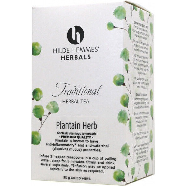 4 x 50g HILDE HEMMES HERBALS Plantain Herb (200g) Traditional Herbal Tea