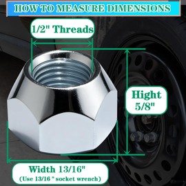 OZISENS 20pcs 1/2''-20 Trailer Lug Nuts for Dexter EZ Lube Trailers, Camper RV 1/2" Studs, Trailer Wheel 509 Lug Nut Axle Hub,Tire Lugs Nuts, Open End Acorn Nut,Zinc Plated