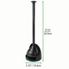 mDesign Plastic Freestanding Hideaway Toilet Bowl Plunger with Holder Set