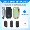 QBUC for KIA Key Fob Cover with keychian, Soft and