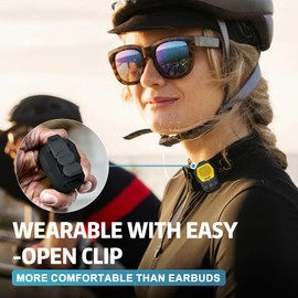 Mufoli Portable Bluetooth Speaker, Wireless Wearable Bluetooth Speakers, Waterproof Jobsite Speaker Up to 14 Hours Playtime, Clip Speaker Built-in Mic for Hands-Free Music/Calls, for Outdoors (Yellow)