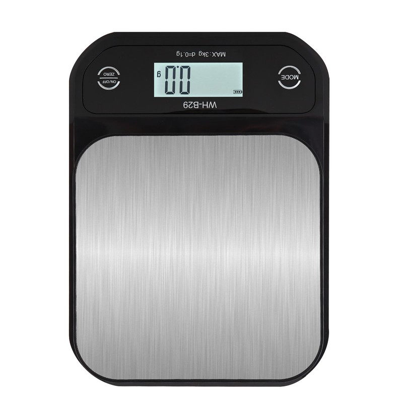 Electric Kitchen Food Scale Stainless Steel ABS Waterproof Clear Display