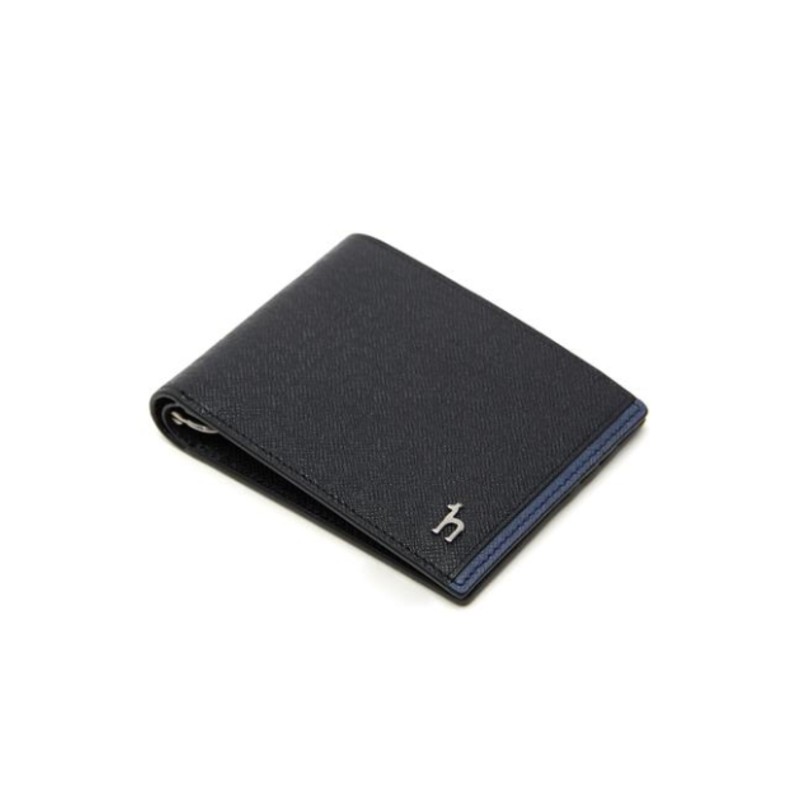 Hazzys (대구신세계)블랙 사이드 배색 가죽 머니클립 HJWA5E034BK (Daegu Shinsegae) Black