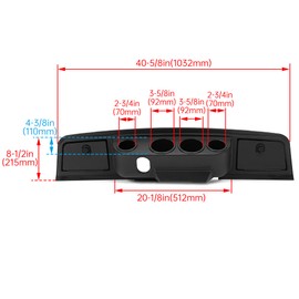 Kojem Golf Cart Dash Kit Compatible with 1995-2007 YAMAHA G14 G16 G19 G22 ELECTRIC Dashboard Cover Dash Cap Black