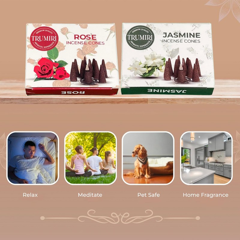 TRUMIRI Incense Cones - Combo Pack of 20 Cone Incense