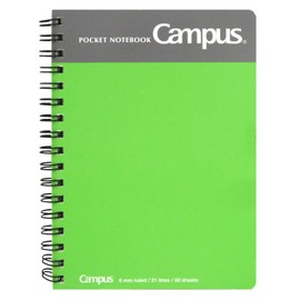 Kokuyo pocket notebook Twin Ring Binding B ruled A6 50 Sheets Green Rhino – NG