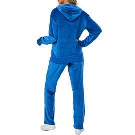 Aitmoask Track Suits for Women Set Velour Sweatsuit Jogging Suits 2 Piece Set Blue L