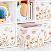 Clastyle Storage Box 3 Pieces Boho Flower Beige Storage Basket