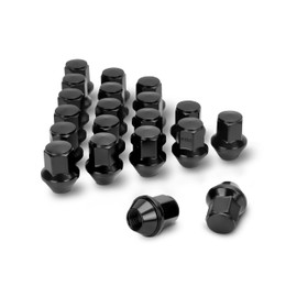 Dynofit 14mmx1.5 Stock Lug Nuts for Mustang Explorer Edge, 1.5"H Black Lug Nuts with 13/16" Hex Compatible with Ford Fusion Maverick, M14x1.5 OEM Wheel Lug Nuts With 13/16" Hex fit Lincoln Aviator MKX