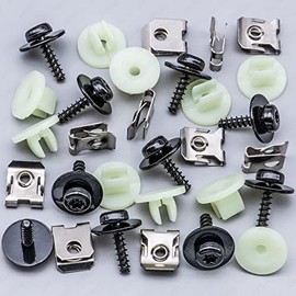 Rexka 10 Sets T30 Engine Splash Shield Guard Undertray Cover Screws Bolt Nut Clip Kit Compatible with Ford Focus Fusion Escape Explorer C-Max Transit Connect Lincoln MKC