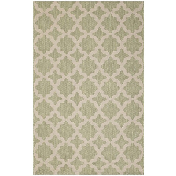 Area Rug Floor Carpet, Indoor Outdoor, Moroccan, Rectangular, 4x6, Beige