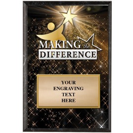 Corporate Plaques - 5 x 7 Making The Difference Recognition Trophy Plaque Award Prime
