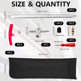 VINEST Set of 3 Tyre Levers 30 cm, Tyre Changer Tool Spoon, Mounting Lever Made of High-Strength Steel with 3 Rim Protection Tool Kit, Tyre Changer Lever for Motorcycle Bicycle Trolley Tyres