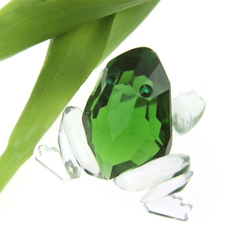 gifthub Crystal Frog Glass Art Statue Crystal Frog Decoration Series