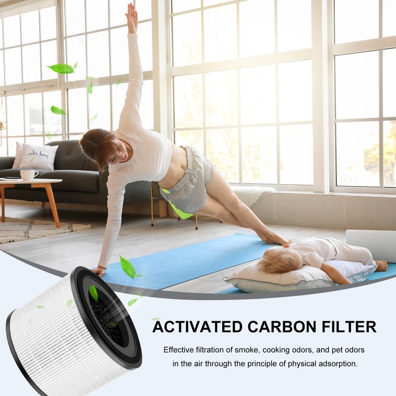 Slirceods HAP604 Filters Replacement For Air Purifier, Compatible with ECOSELF
