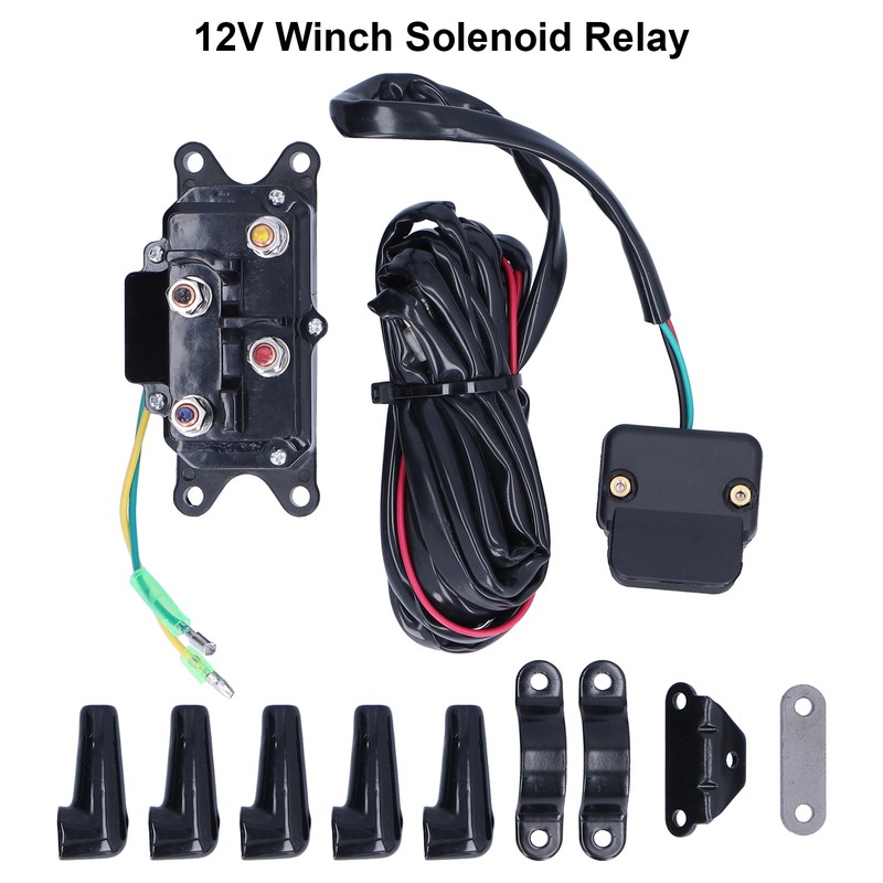 12V 250A Winch Solenoid Relay Contactor Switch Mounting Brackets Kit
