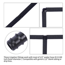 Garden Hose Accessories, Soaker Hose Coupler Accessory Quick Set Connector, Irrigation Fittings Kit for 1/2" Tubing,Adapter, Irrigation Water Hose Connector