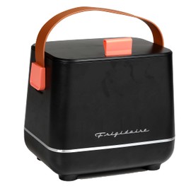 Frigidaire EFMIS308 Top Opening 6 Cans/4L Beverage Insulated Fridge Or Cooler Up To 8 Hrs, With Wall And Car Outlet (Black) (Renewed)