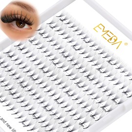 EMEDA Prefabricated Volume Fan 8D Eyelash Extension, 9 Lines, D Curl lashes, Volume Eyelashes, 0.07 mm, 9 mm - 14 mm Mix Length, Prefabricated Volume Lash Extensions, 8D Cluster Eyelashes (8D D 0.07