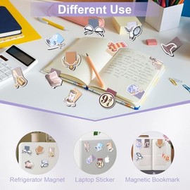 12 marcapáginas magnéticos con temática mágica, marcapáginas para niños, pequeños regalos para niños, estudiantes, amigos, amantes del libro, imanes p